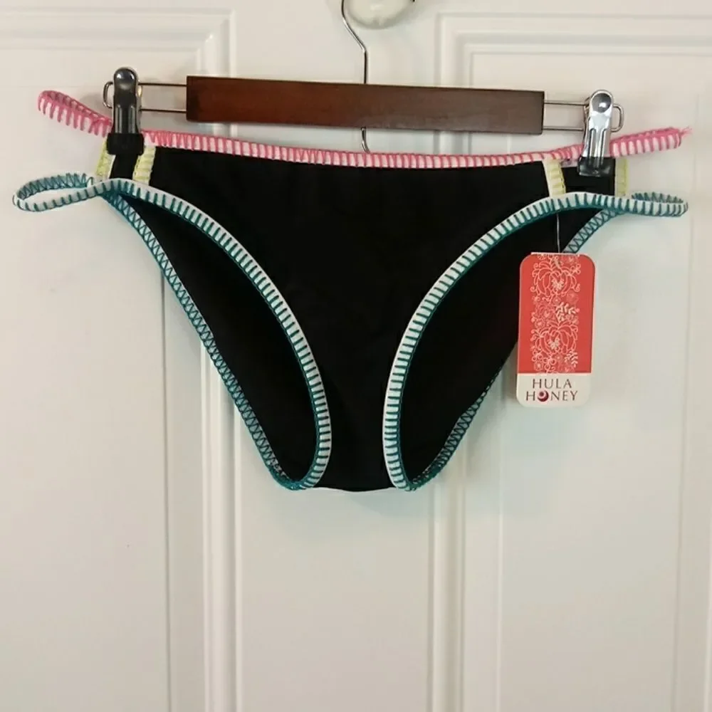 Hulu Honey black multicolored Bikini Bottom